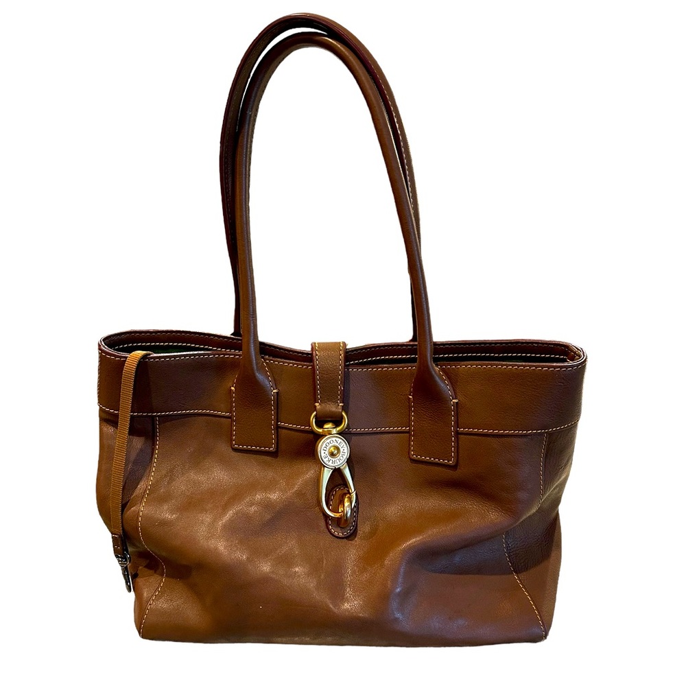 Dooney &Bourke Florentine Large Amelie Shoulder Bag Brown Genuine Leather